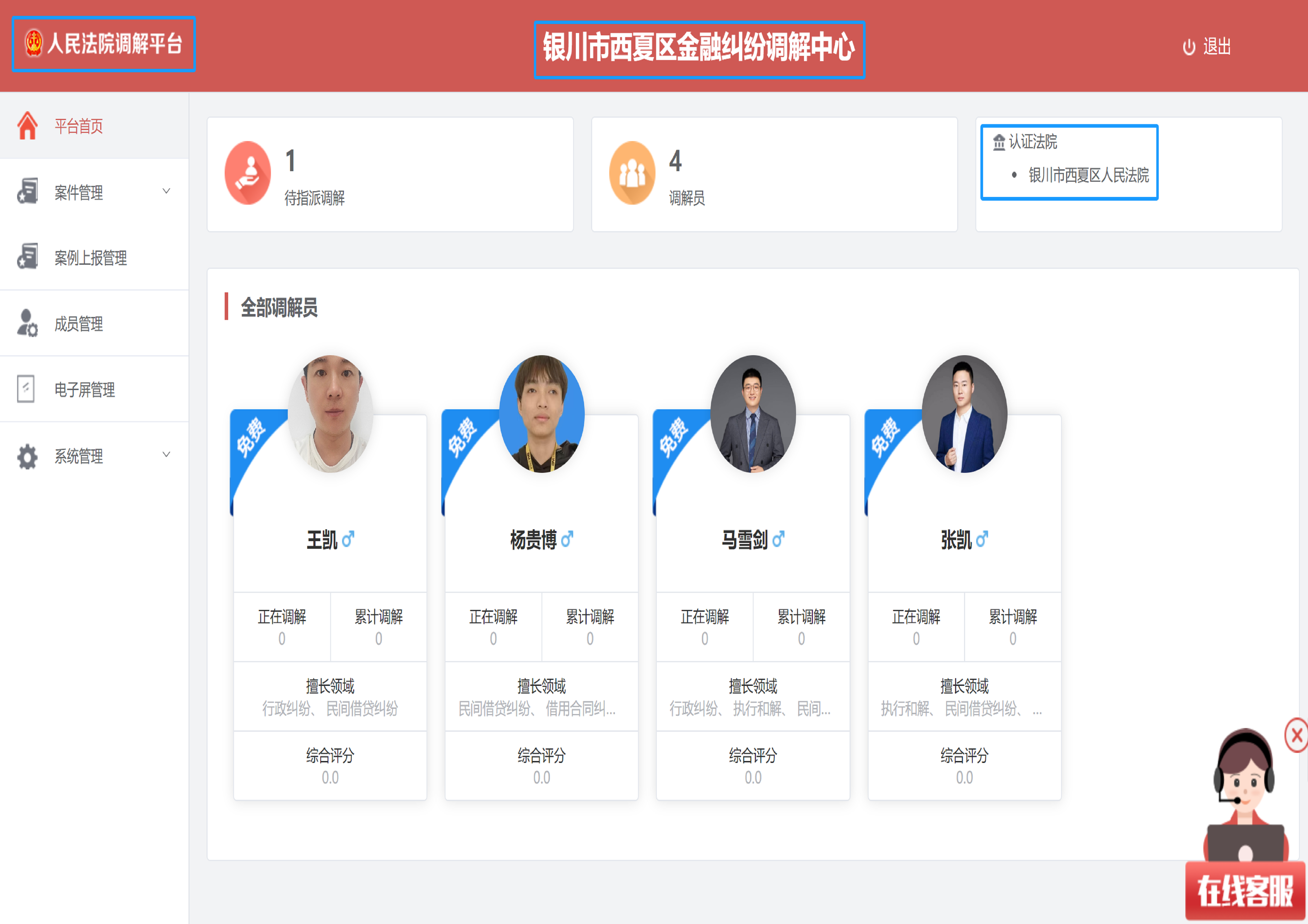 西夏區人民法院特邀調解中心